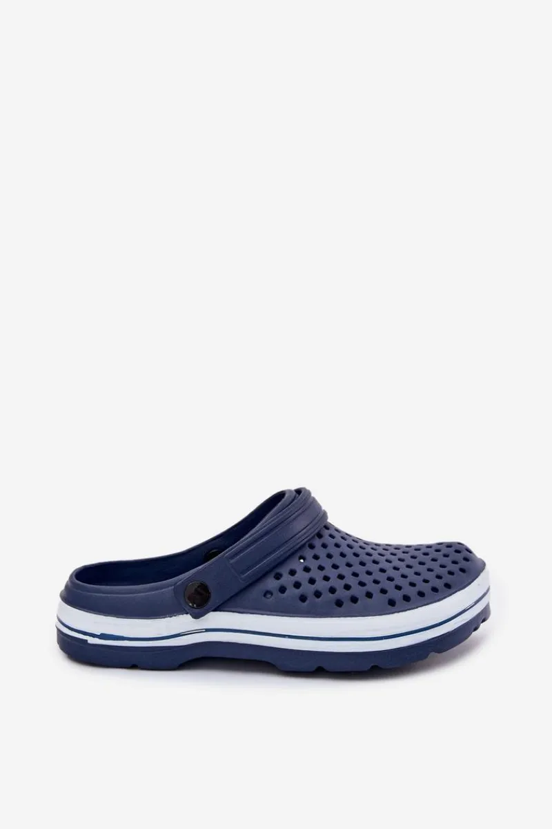 Klapki Męskie Klasyczne>Evento Piankowe Klapki Męskie Granatowe Maravena