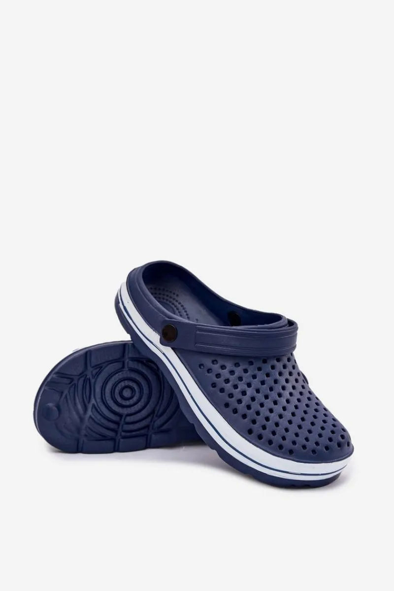 Klapki Męskie Klasyczne>Evento Piankowe Klapki Męskie Granatowe Maravena