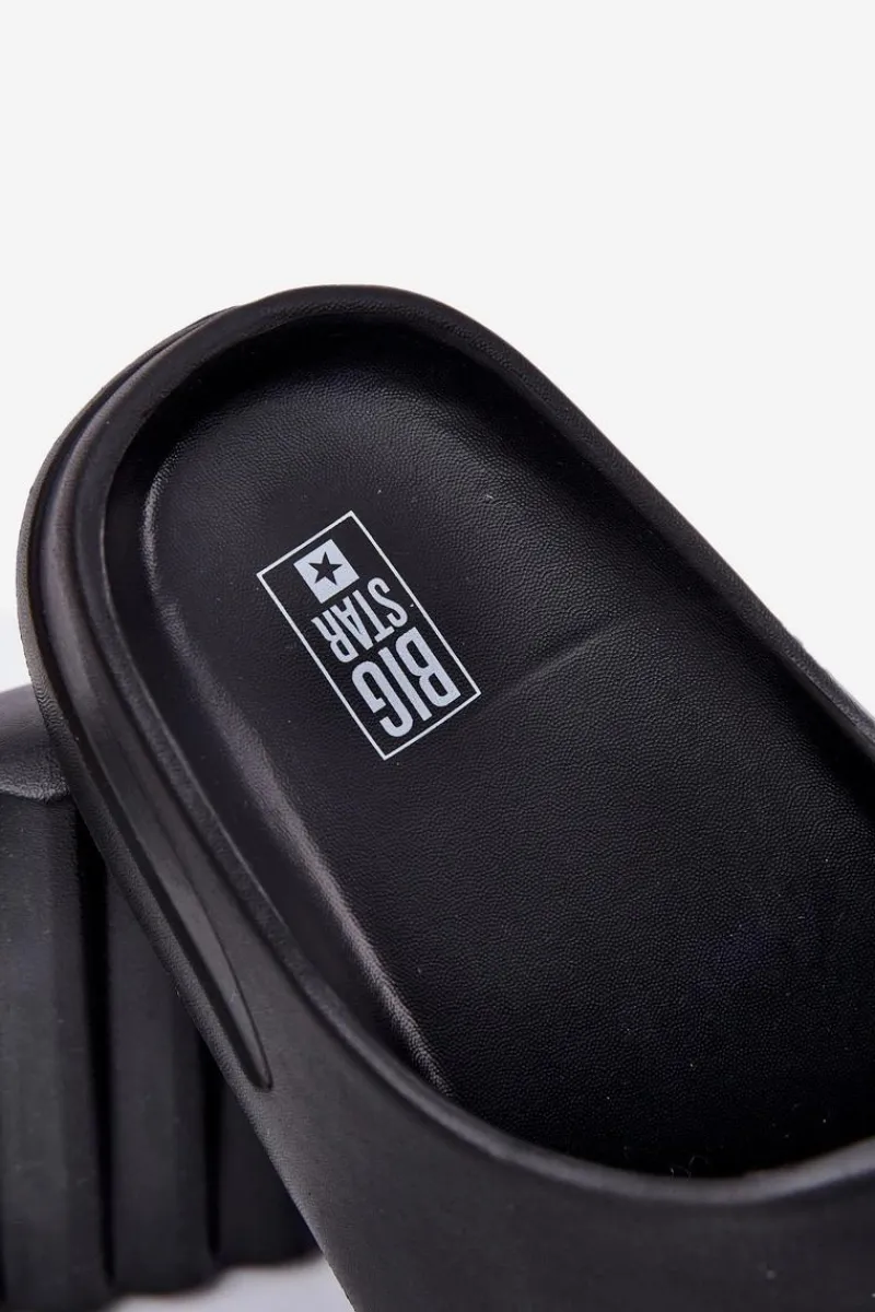 New Piankowe Klapki Męskie Z Logo Big Star RR174A012 Czarne Męskie Klapki Męskie Big Star|Klapki Męskie Klasyczne