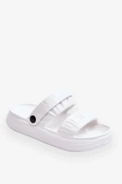 New Boto Piankowe Klapki Sandałki Białe Lirell