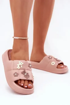 Klapki Basenowe|Klapki Na Platformie>Boto Piankowe Klapki Z Przypinkami Różowe Redienna Różowy