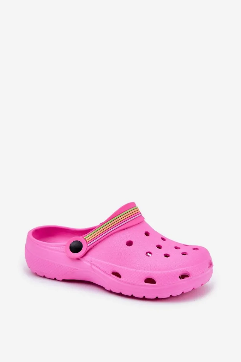 Outlet Piankowe Lekkie Klapki Dziecięce Różowe Maranelia Dzieci Dziewczęce