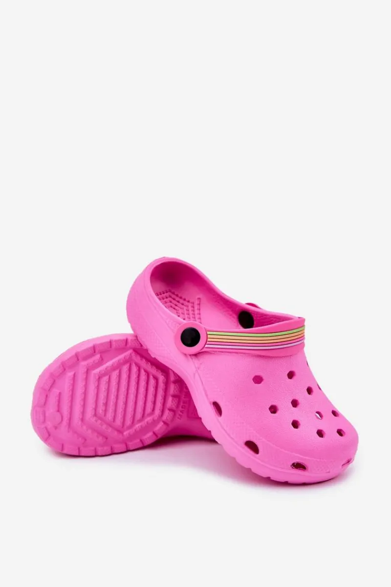 Outlet Piankowe Lekkie Klapki Dziecięce Różowe Maranelia Dzieci Dziewczęce