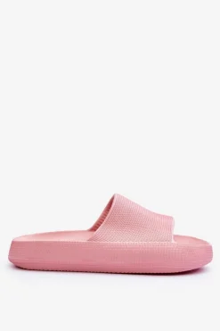 Boto Piankowe Modne Klapki Na Masywnej Platformie Różowe Linnea