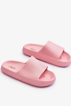 Boto Piankowe Modne Klapki Na Masywnej Platformie Różowe Linnea