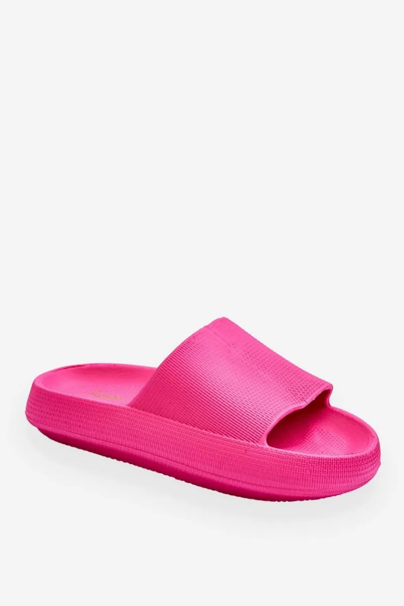 Klapki Basenowe|Klapki Na Platformie>Boto Piankowe Modne Klapki Na Masywnej Platformie Fuksja Linnea