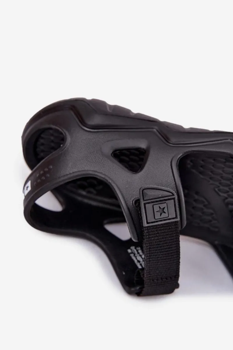 Sandały Big Star|Sandały Płaskie>Big Star Shoes Piankowe Sandały Damskie Na Platformie Big Star RR274A512 Czarne Czarny