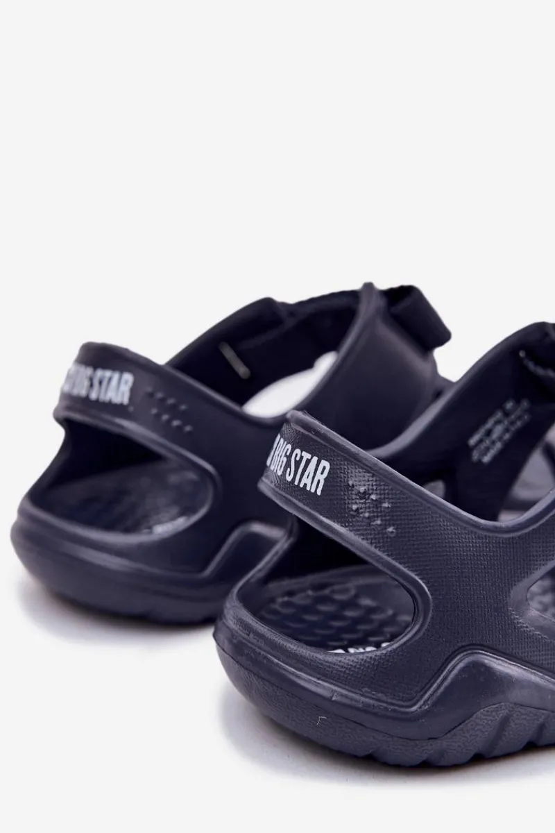 Best Big Star Shoes Piankowe Sandały Dziecięce Big Star RR374512 Granatowe Niebieski