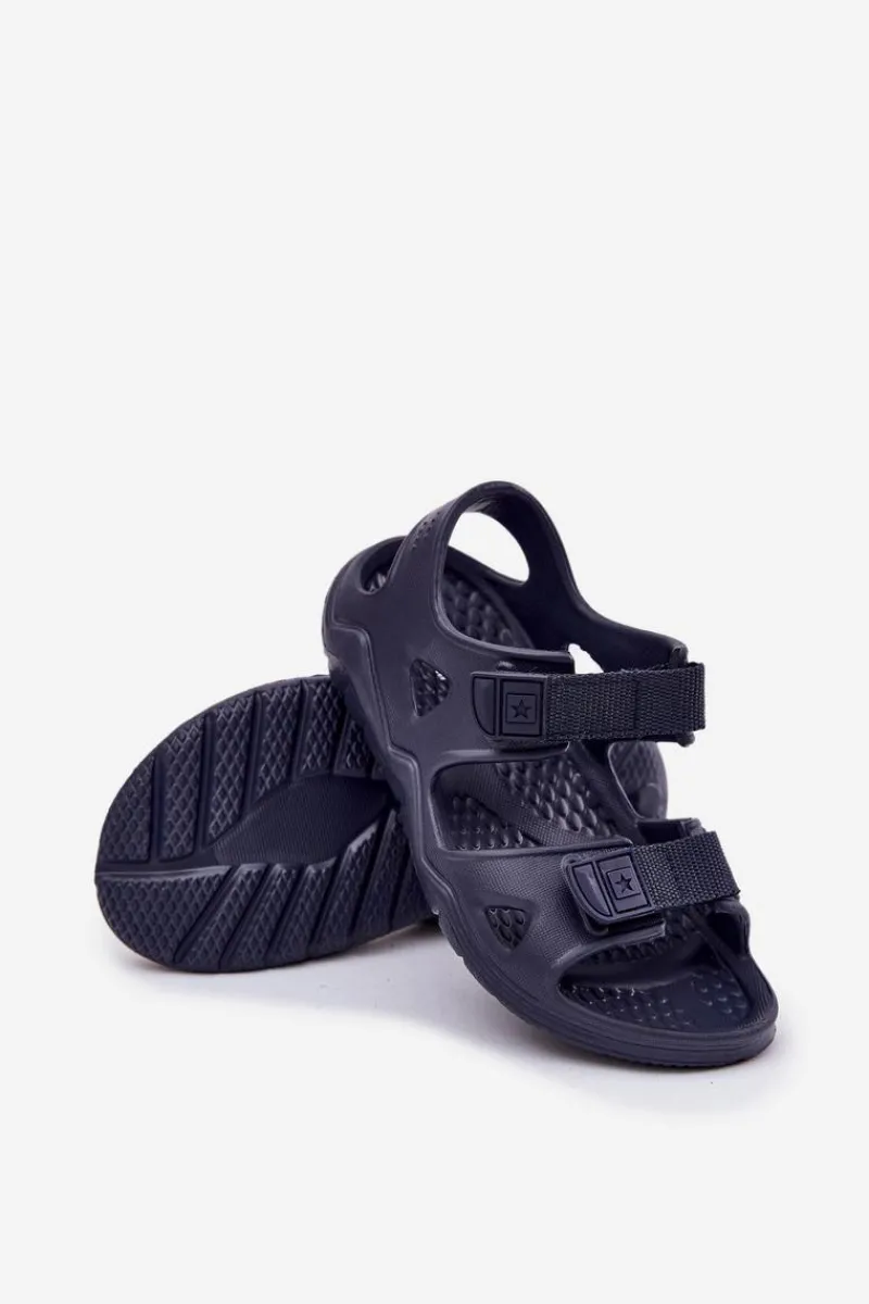 Best Big Star Shoes Piankowe Sandały Dziecięce Big Star RR374512 Granatowe Niebieski