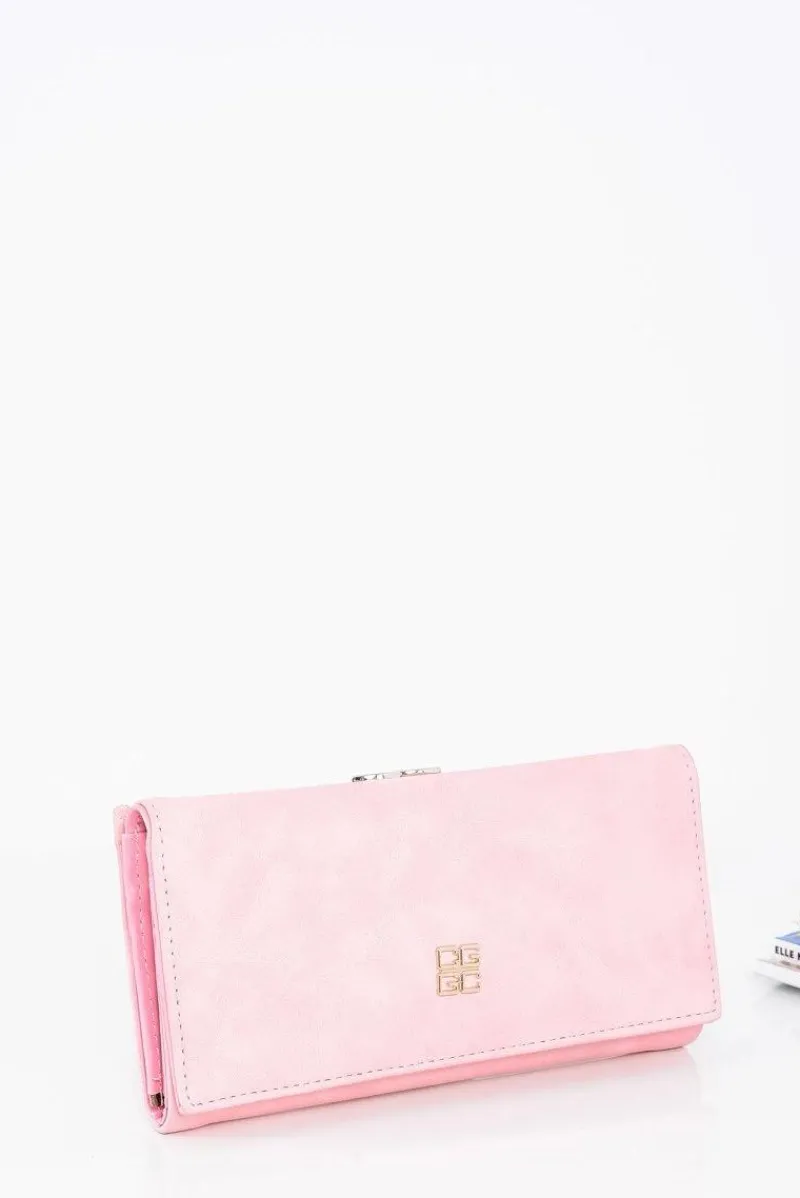 Best Piękny Damski Różowy Portfel Na Bigiel Zatrzask Portfele