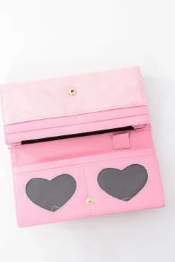 Best Piękny Damski Różowy Portfel Na Bigiel Zatrzask Portfele