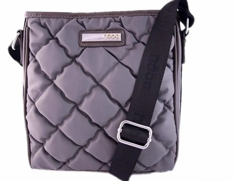 Torebki Nobo|Listonoszki>Nobo Pikowana Szara Torebka Listonoszka