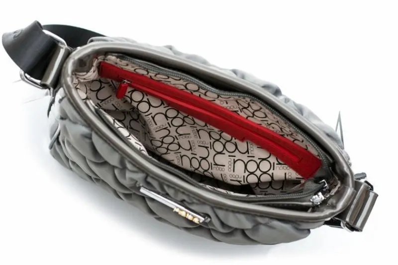 Torebki Nobo|Listonoszki>Nobo Pikowana Szara Torebka Listonoszka