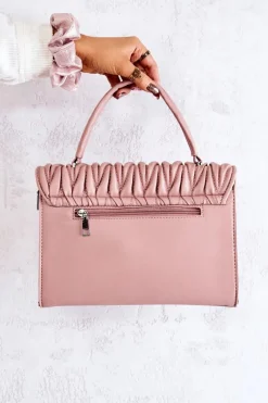 Discount Pikowana Torebka Listonoszka Różowa Roselyn Listonoszki