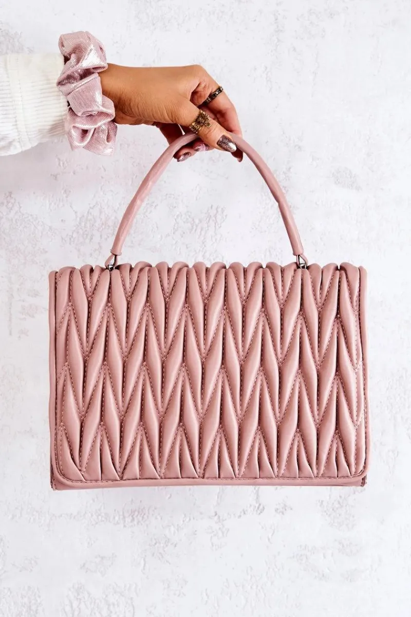 Discount Pikowana Torebka Listonoszka Różowa Roselyn Listonoszki