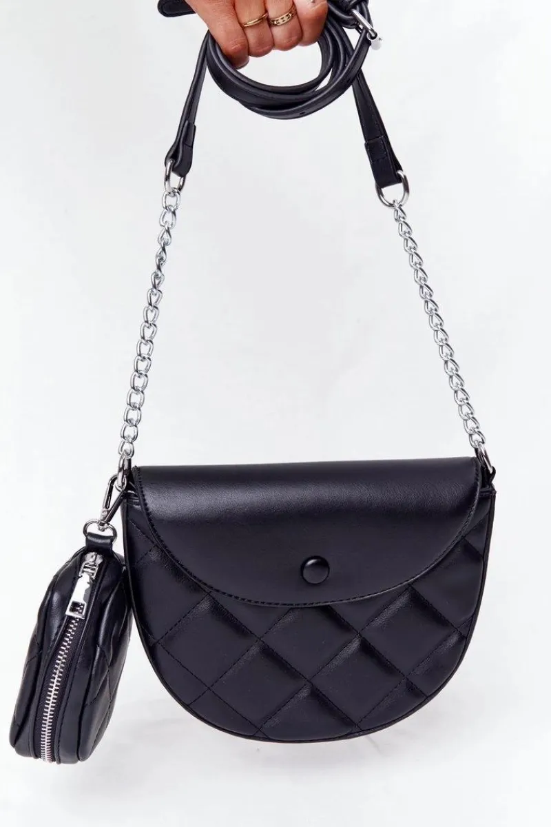 Sale Pikowana Torebka Listonoszka Z Saszetką Berlin Czarna Torebki Klasyczne|Listonoszki