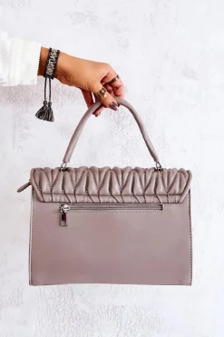 Outlet Boto Pikowana Torebka Listonoszka Szara Roselyn