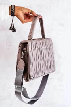 Outlet Boto Pikowana Torebka Listonoszka Szara Roselyn