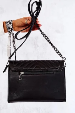 Listonoszki>Boto Pikowana Torebka Listonoszka Czarna Hariette