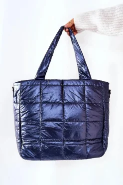 Clearance Nobo Pikowana Torebka Z Paskiem L3030 Granatowa