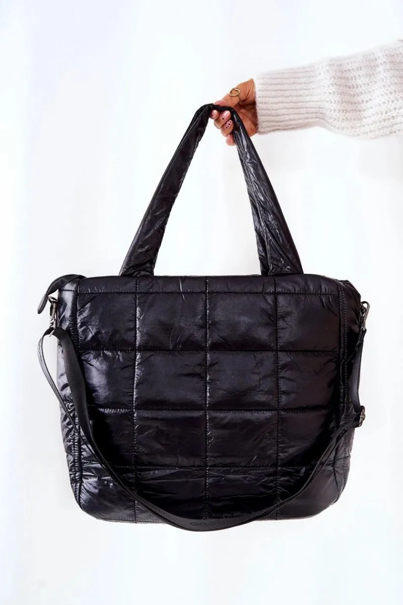 Best Pikowana Torebka Z Paskiem L3030 Czarna Torebki Nobo|Torebki Klasyczne