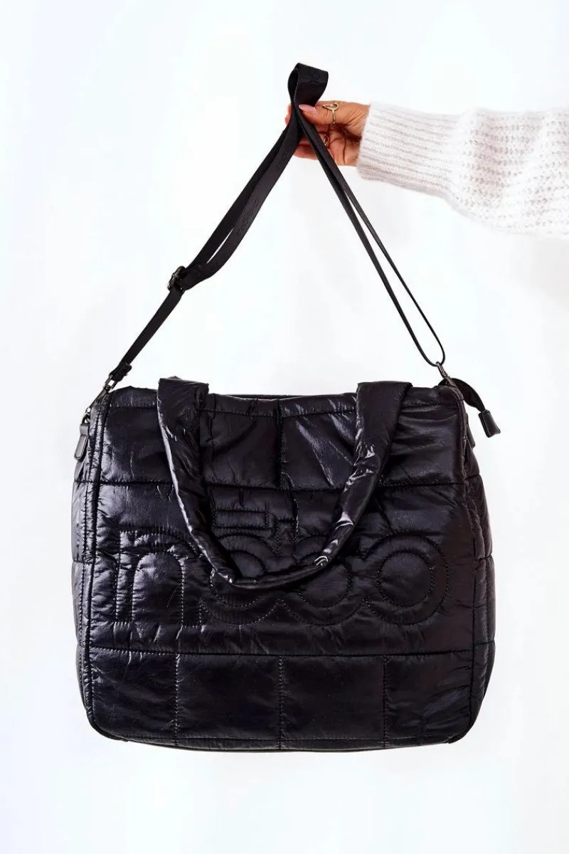 Best Pikowana Torebka Z Paskiem L3030 Czarna Torebki Nobo|Torebki Klasyczne