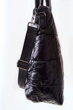 Best Pikowana Torebka Z Paskiem L3030 Czarna Torebki Nobo|Torebki Klasyczne