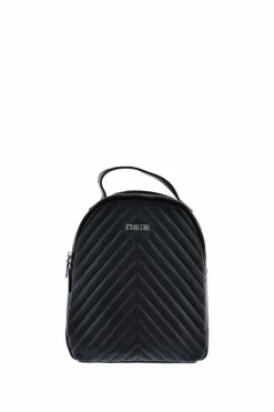 Clearance Big Star Shoes Pikowany Skórzany Plecak Big Star KK574059 Czarny