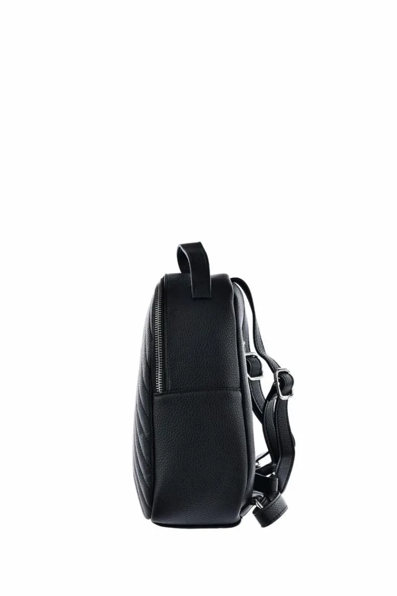 Clearance Big Star Shoes Pikowany Skórzany Plecak Big Star KK574059 Czarny