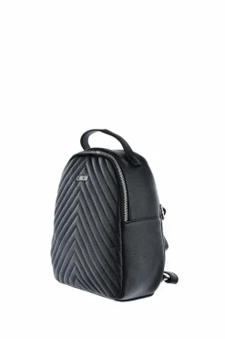 Clearance Big Star Shoes Pikowany Skórzany Plecak Big Star KK574059 Czarny