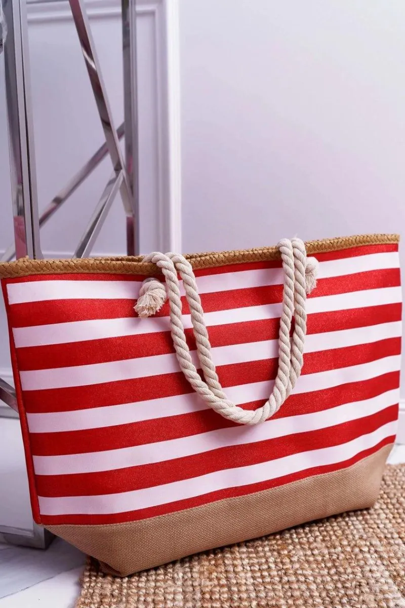 Clearance Boto Plażowa Duża Czerwona Torebka Torba Damska