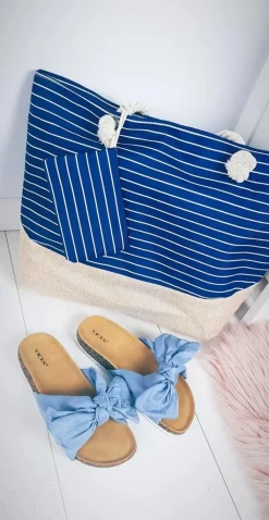 Discount Boto Plażowa Duża Granatowa Torebka Torba Damska