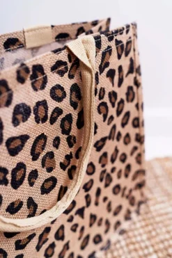 Plażowa Duża Torebka Leopard Torba Damska Torebki Plażowe