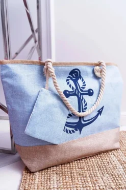 Clearance Boto Plażowa Duża Torebka Niebieska Torba Damska