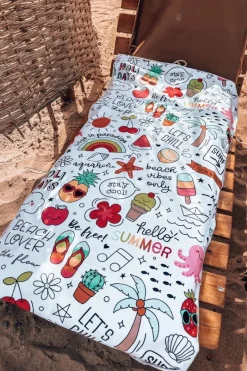 Plecaki|Torebki Plażowe></noscript>Boto Plecak Torba Ręcznik 3w1 Kolorowy Print Biały