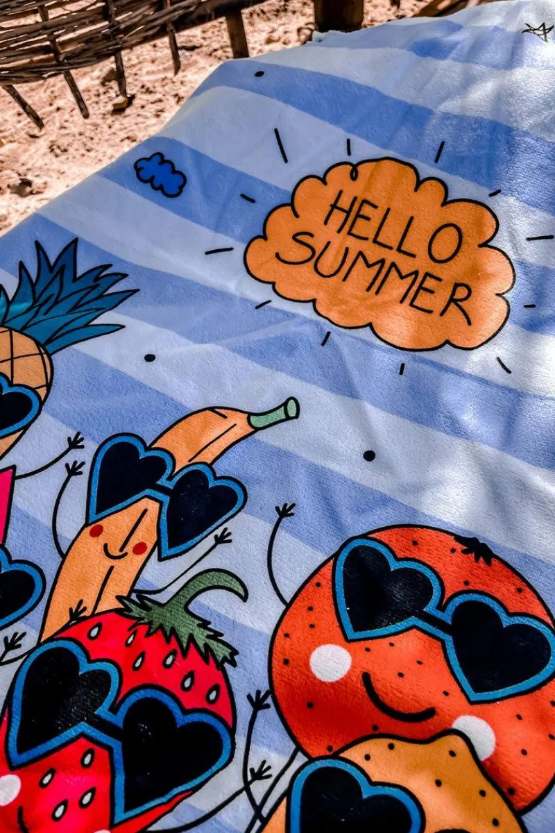 Hot Boto Plecak Torba Ręcznik 3w1 Paski Biało-Niebieskie