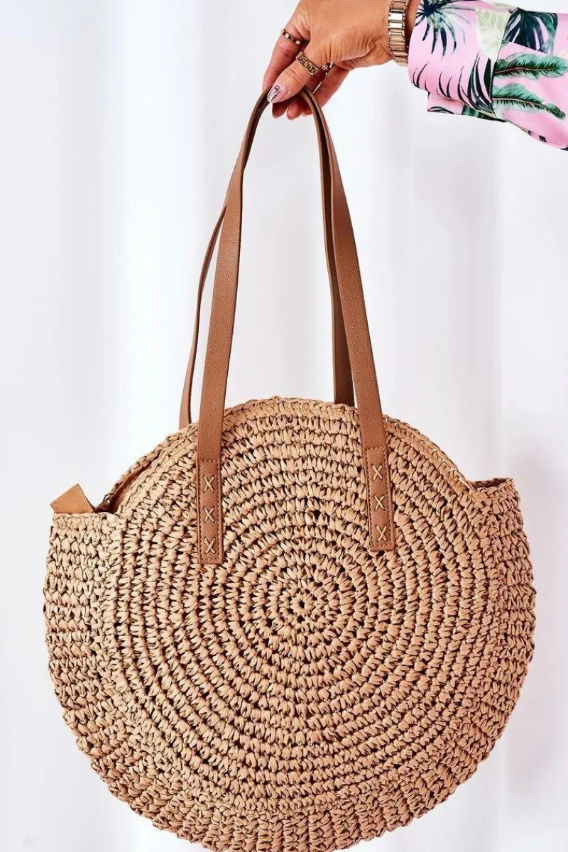 Online Boto Pleciona Torebka Boho Na Ramię BRUNO ROSSI Camel