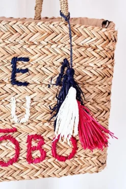 Outlet Nobo Pleciona Torebka Shopper Na Plażę XK0410 Beżowa