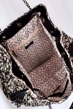 Online Pleciona Torebka Shopper XG0010 Czarna Torebki Plażowe|Torebki Nobo