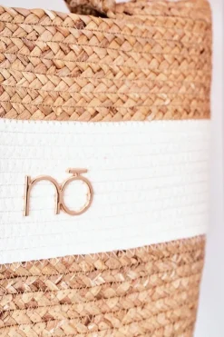 Discount Nobo Pleciona Torebka Shopper Na Plażę XK0260 Beżowa