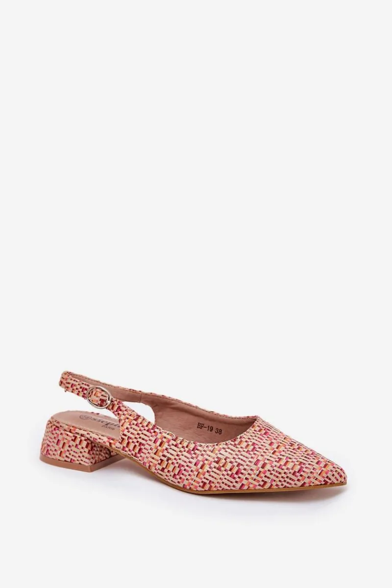 Sandały Na Obcasie>Boto Plecione Sandały Damskie Na Delikatnym Obcasie Multikolor Jorela Wielokolorowy