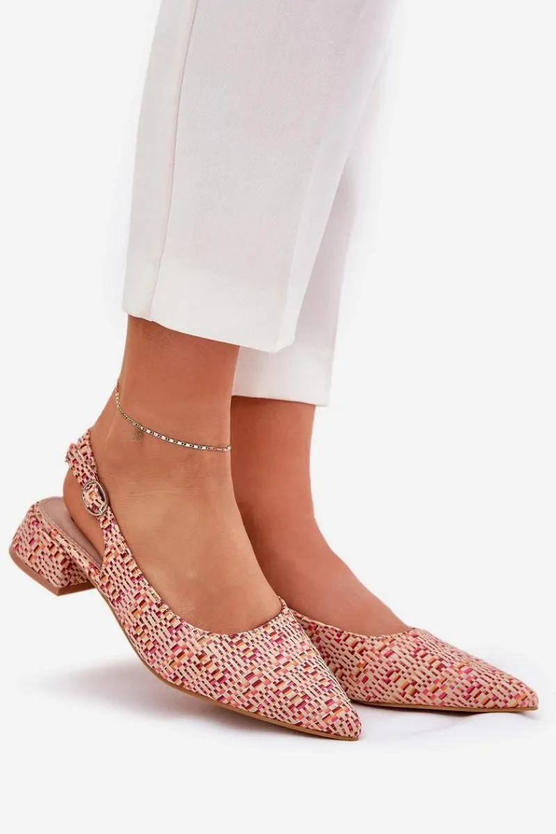 Sandały Na Obcasie>Boto Plecione Sandały Damskie Na Delikatnym Obcasie Multikolor Jorela Wielokolorowy