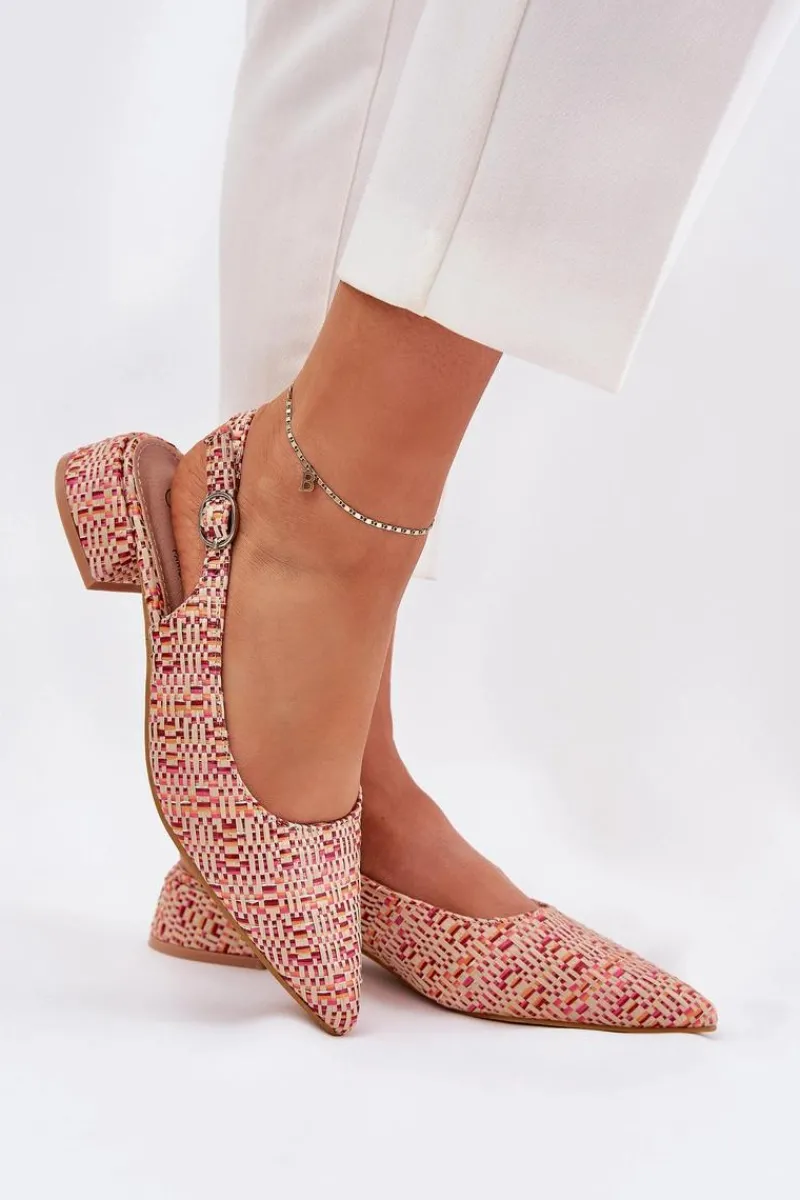 Sandały Na Obcasie>Boto Plecione Sandały Damskie Na Delikatnym Obcasie Multikolor Jorela Wielokolorowy