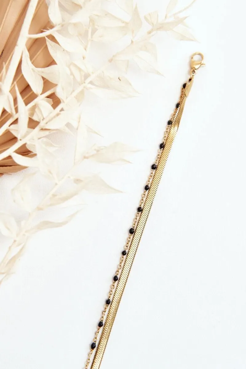 Online Podwójna Bransoletka Żmijka I Ankier Złota Bransoletki