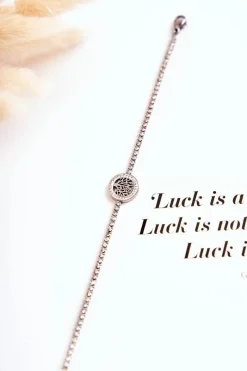 Bransoletki>Boto Pojedyncza Damska Bransoletka Z Ozdobą I Cyrkoniami Srebrna