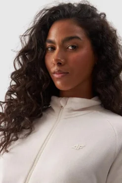 Outlet 4F Polar Damski Regular Ze Stójką WMM00TFLEF294-12S Kremowy