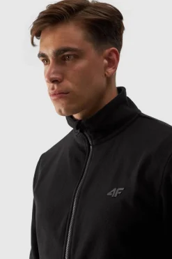 Sale Polar Męski Regular Ze Stójką WMM00TFLEM289-20S Czarne Męskie Bluzy Męskie|Odzież 4F