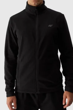 Sale Polar Męski Regular Ze Stójką WMM00TFLEM289-20S Czarne Męskie Bluzy Męskie|Odzież 4F