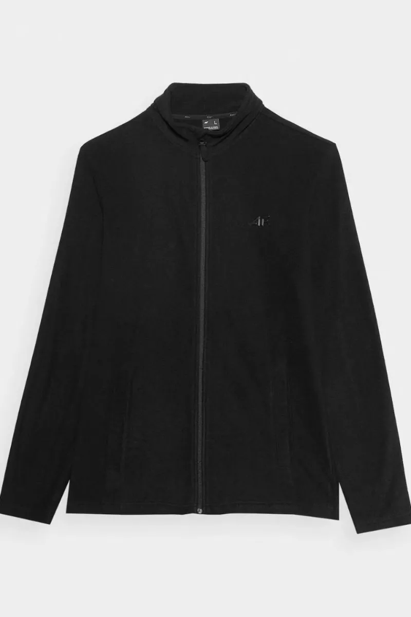 Sale Polar Męski Regular Ze Stójką WMM00TFLEM289-20S Czarne Męskie Bluzy Męskie|Odzież 4F