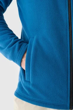 Sale Polar Męski Z Kapturem Regular WMM00TFLEM290-46S Turkusowy Męskie Bluzy Męskie|Odzież 4F